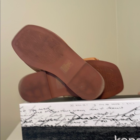 Kensie Tan Ruched Slide Sandals - Picture 4 of 5